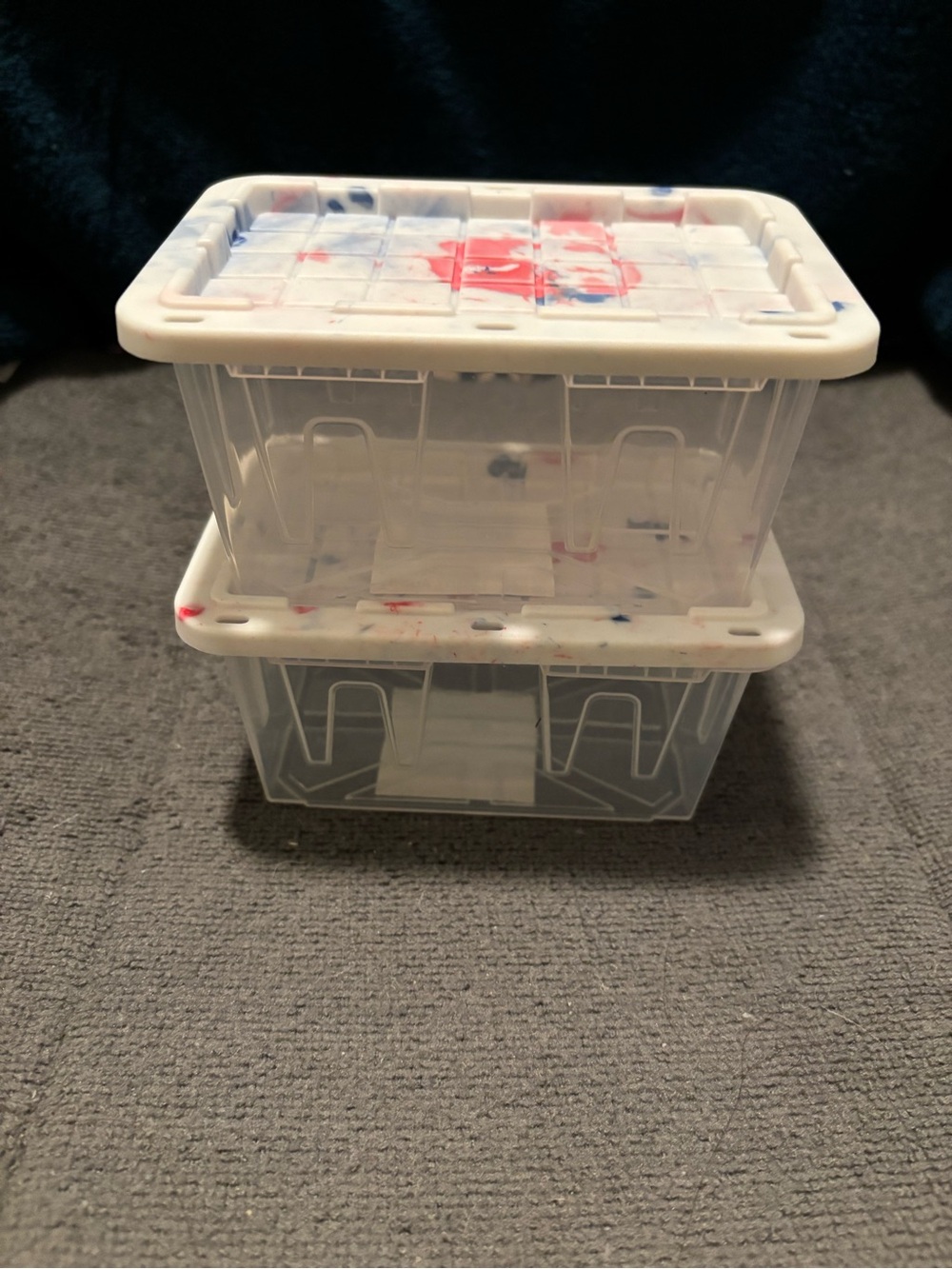Lowe’s teeny totes with tie dye Lids set of 2